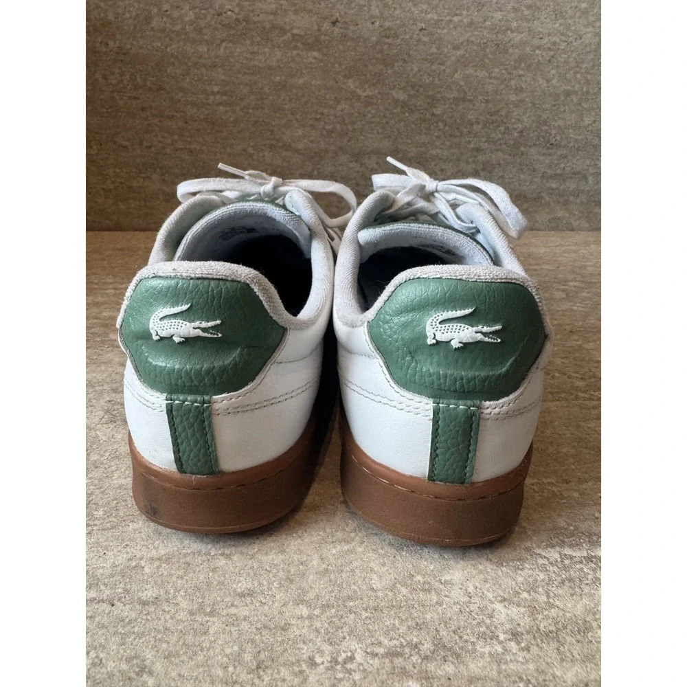 Lacoste Men's Carnaby Pro CGR‎ Sneakers Shoes Green and White Size 12